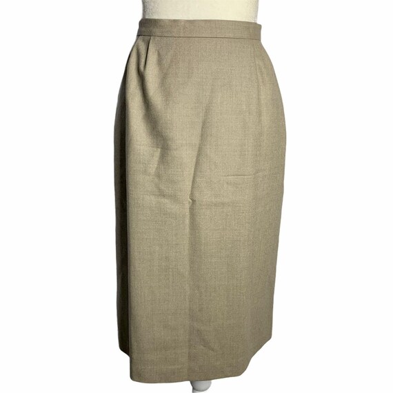Vintage 60s Wool Skirt Suit XS Beige Fully Lined … - image 7