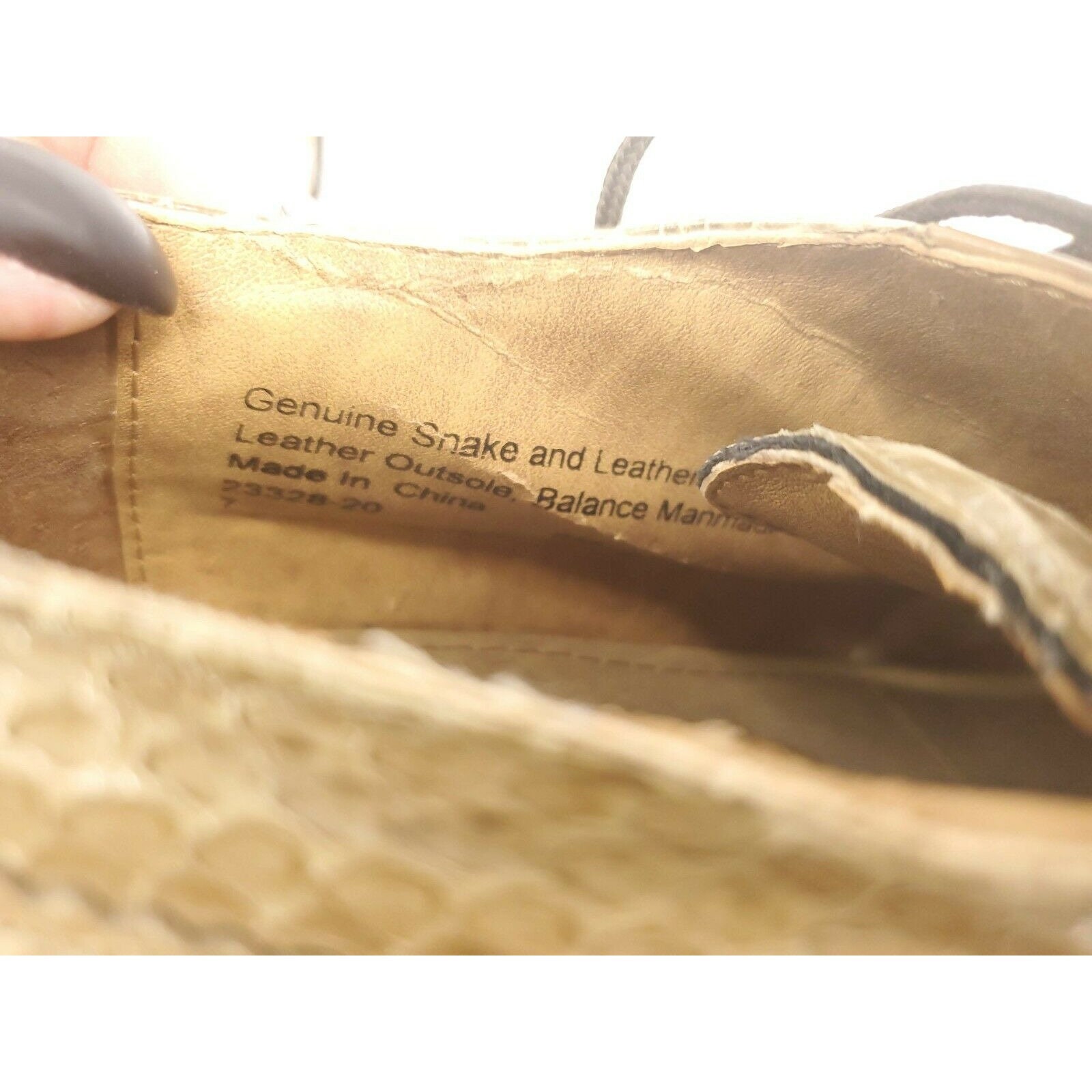 Vintage Stacy Adams Genuine Snakeskin Lace Up Men\'s Shoes Tan Size 9 Oxfords Stacy Adams Genuine Snakeskin Monk Strap | Mercari main image 2