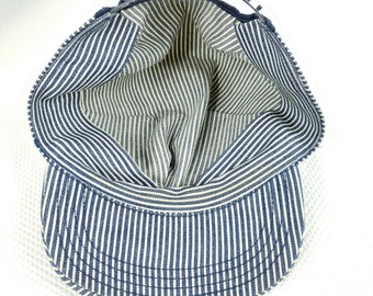 Vintage Ingegnere Train Conductor Cappello Bianco Bianco A