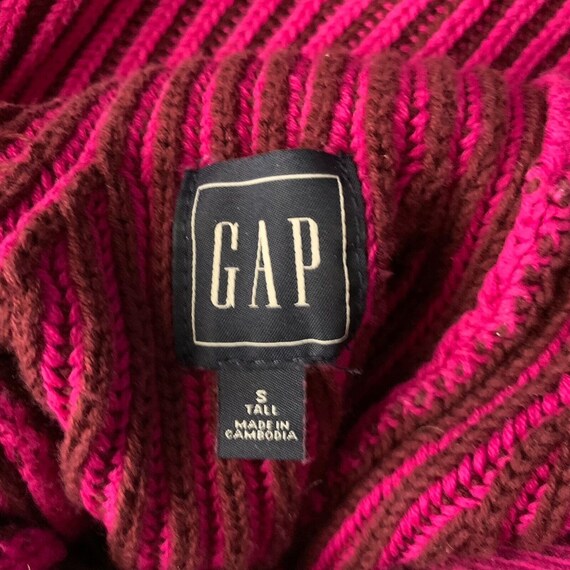 Vintage 90s Gap Cable Knit High Neck Sweater S Pink Buttons Pullover Raglan Etsy Australia