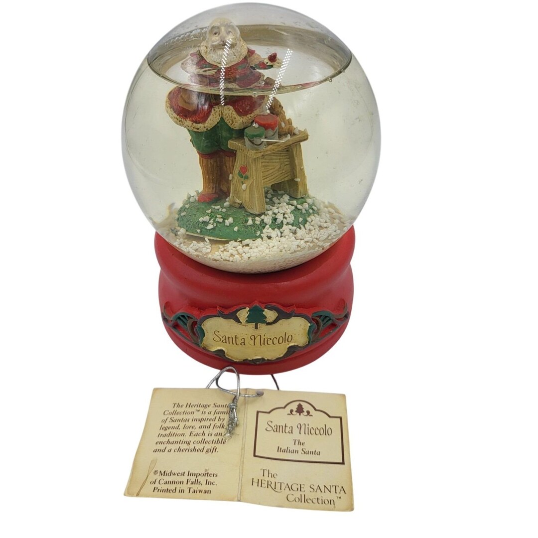 Vintage Midwest Snow Globe Santa Niccolo Italian Santa Musical - Etsy