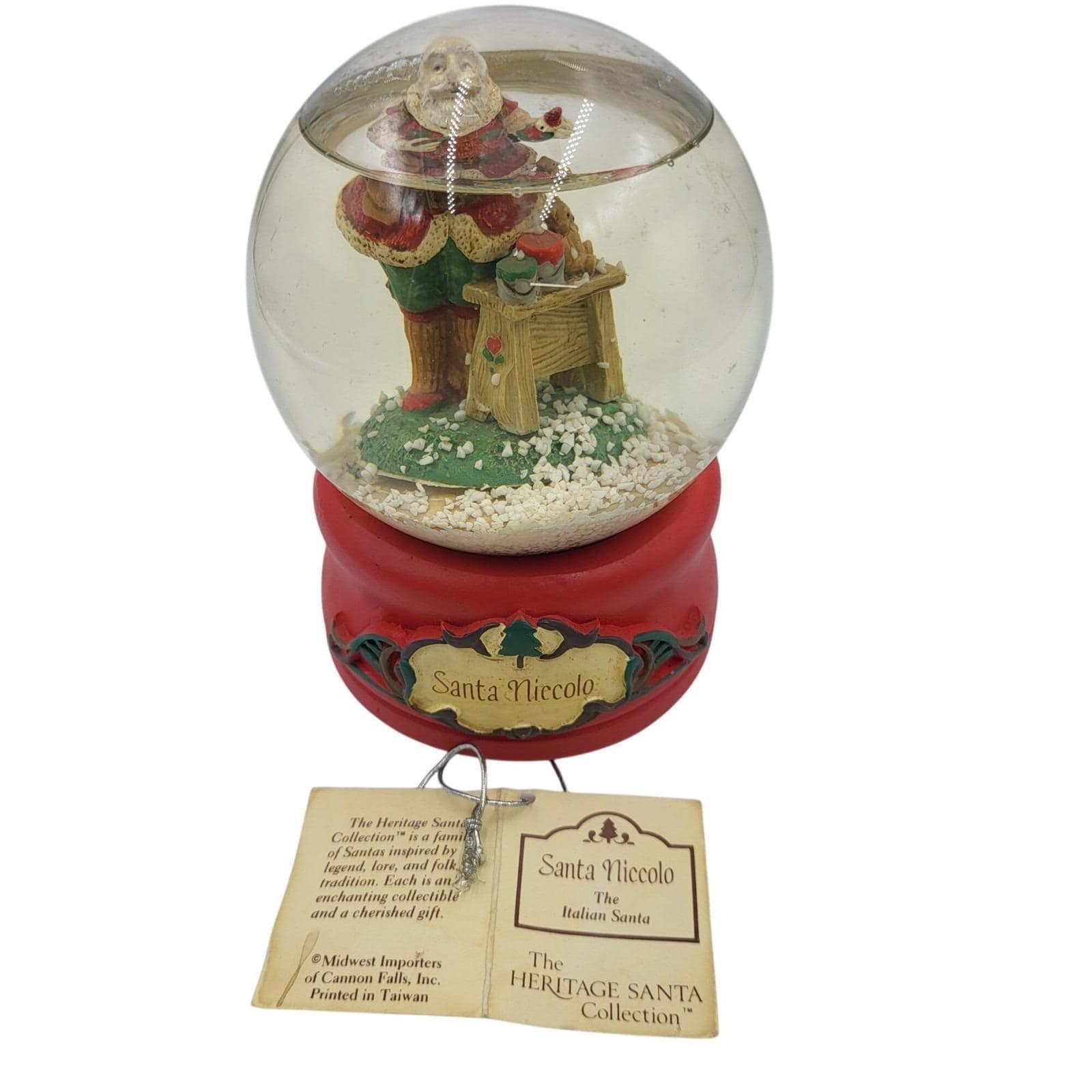 Vintage Midwest Snow Globe Santa Niccolo Italian Santa Musical - Etsy