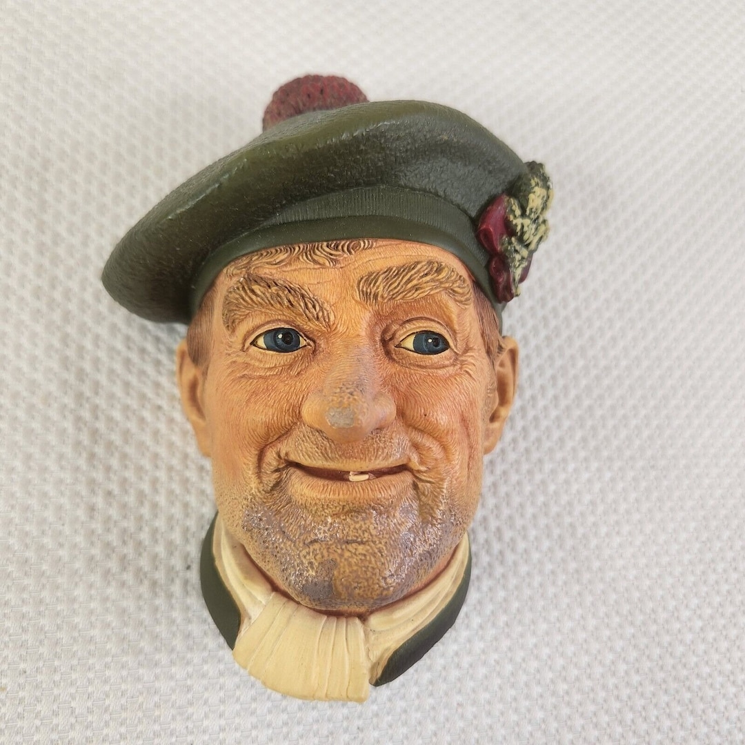 Vintage Bossons Jock Chalkware Head 1960's Congleton England - Etsy
