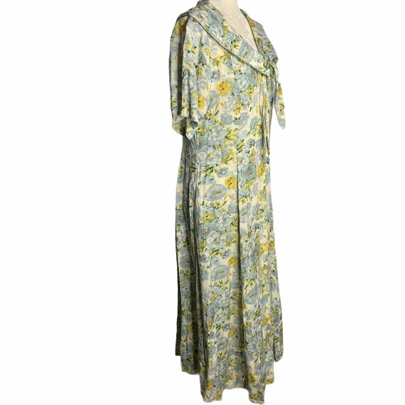 Vintage 90s Floral Maxi Dress L Cream Cottagecore… - image 5