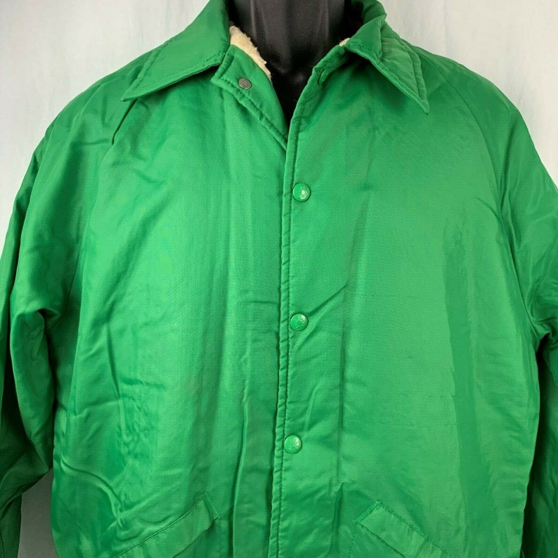 Vintage 70s King Louie Jacket S Pro Fit Green Sherpa Lined Etsy