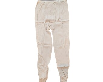 レッグウェア TOUJOURS 1950s French Wool Long Johns Vintage Red Union Suit, Waffle Weave Long Johns Thermal