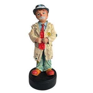Vintage Ron Lee Clown Sculpture figurine Musical 7&quot; It&#39;s A Small World