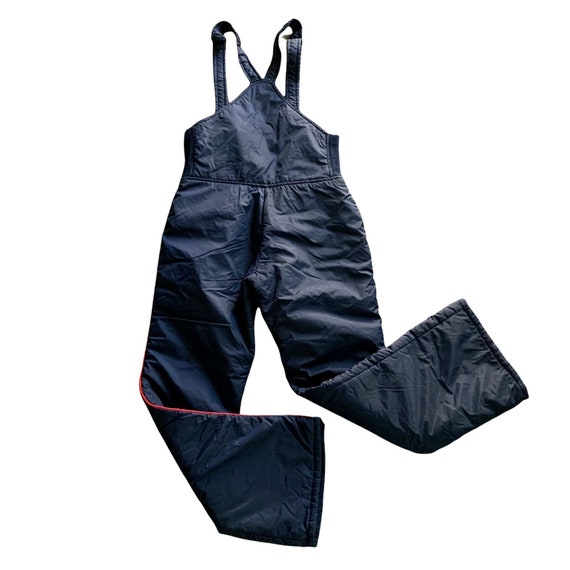 Vintage Skitique 80s Mens Snow Bib Ski Pants S Bl… - image 2