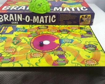 Vintage 1998 Brain-O-Matic Board Knowledge Game