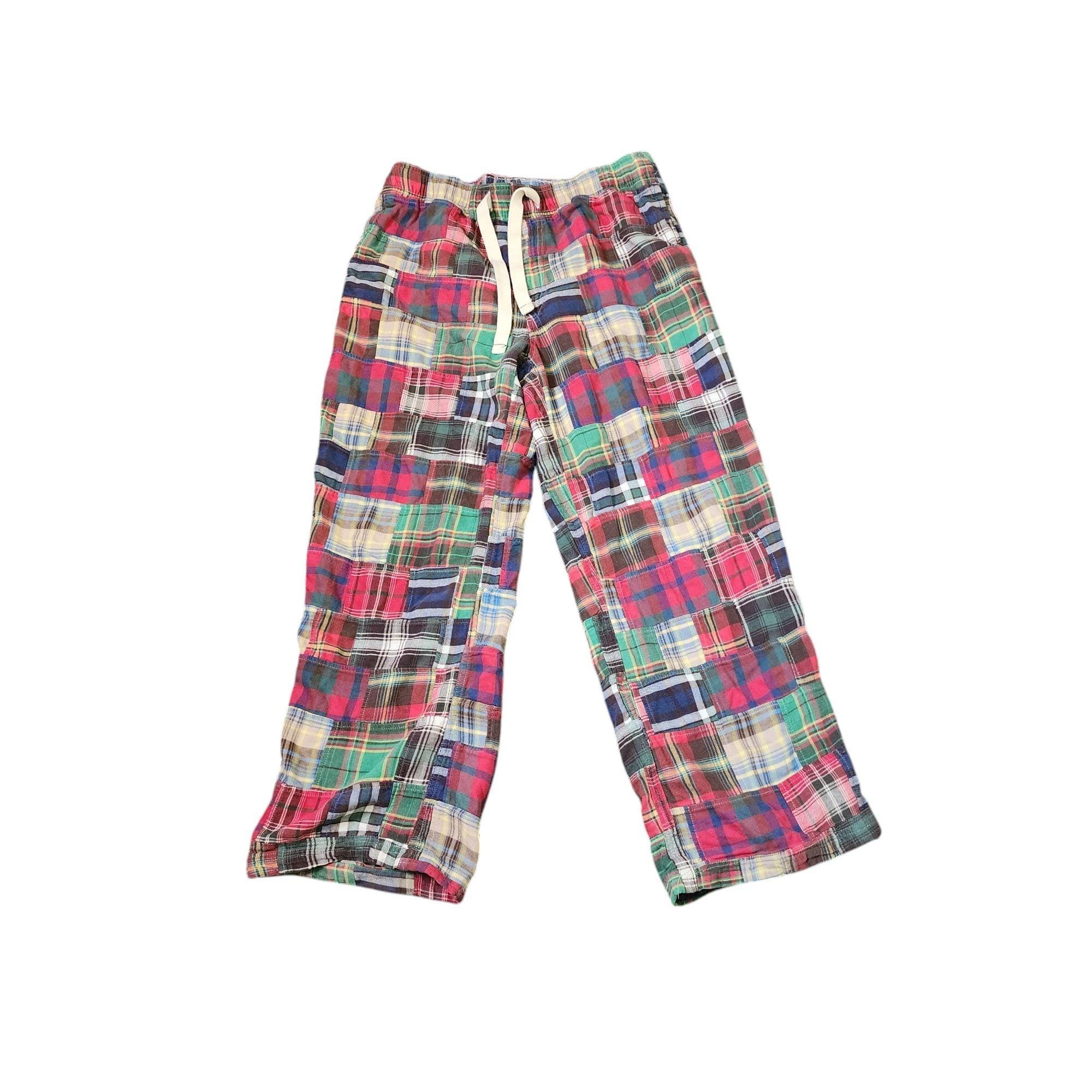 Vintage American Eagle Drawstring Madras Plaid Pajama Pants Mens M Multi