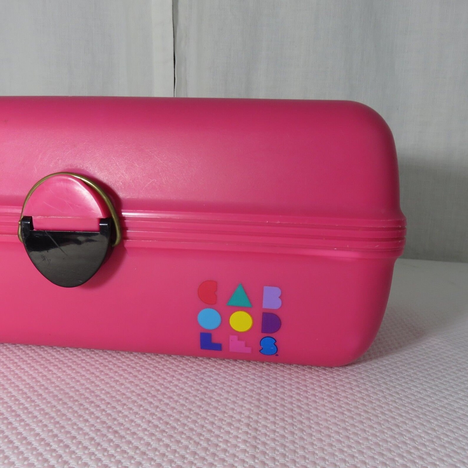 Vintage Caboodles Make up Travel Case Craft Organizer Hot Pink Trays
