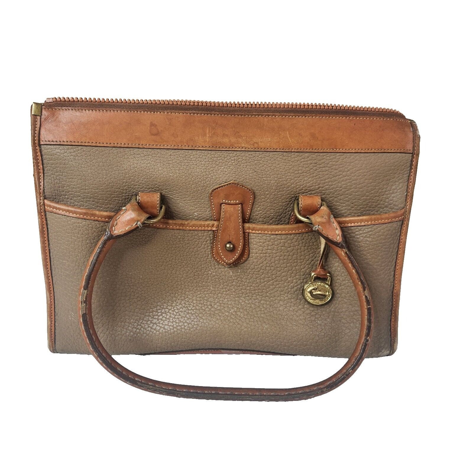 ヴィンテージ ドゥーニー&バーク サッチェルバッグ トープ タン