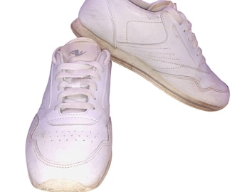 Zapatillas deportivas vintage Athletic Works para mujer de los años 90, 7 blancas, Bess 2, suaves para correr