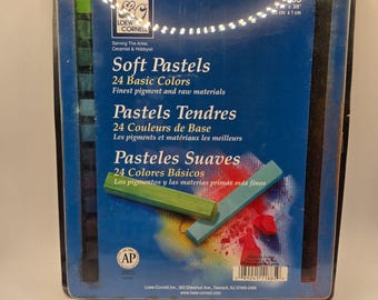 Loew-Cornell Soft Pastels Set 24 Basic Colors High-Quality Pigments For Artists New