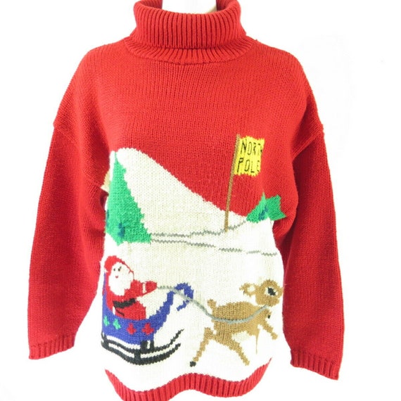 Vintage 90s Christmas Turtleneck 