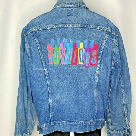 Vintage Lee Denim Jacket M Med Wash Pockets Butto… - image 1