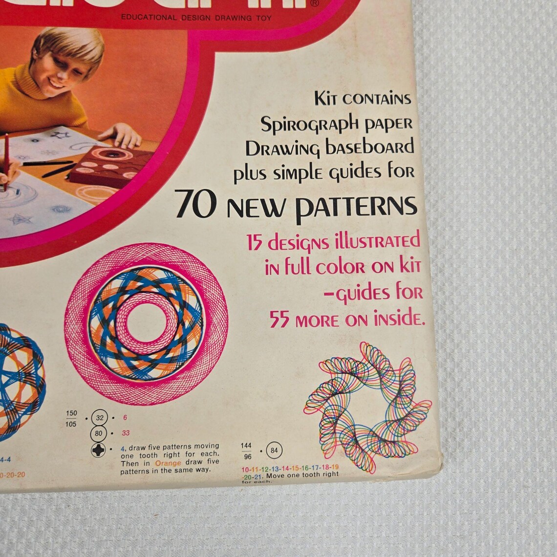 Cute Baseboard Pattern Vintage NEW Kenner Spirograph Refill Kit Drawing Baseboard & Guides 70 ...
