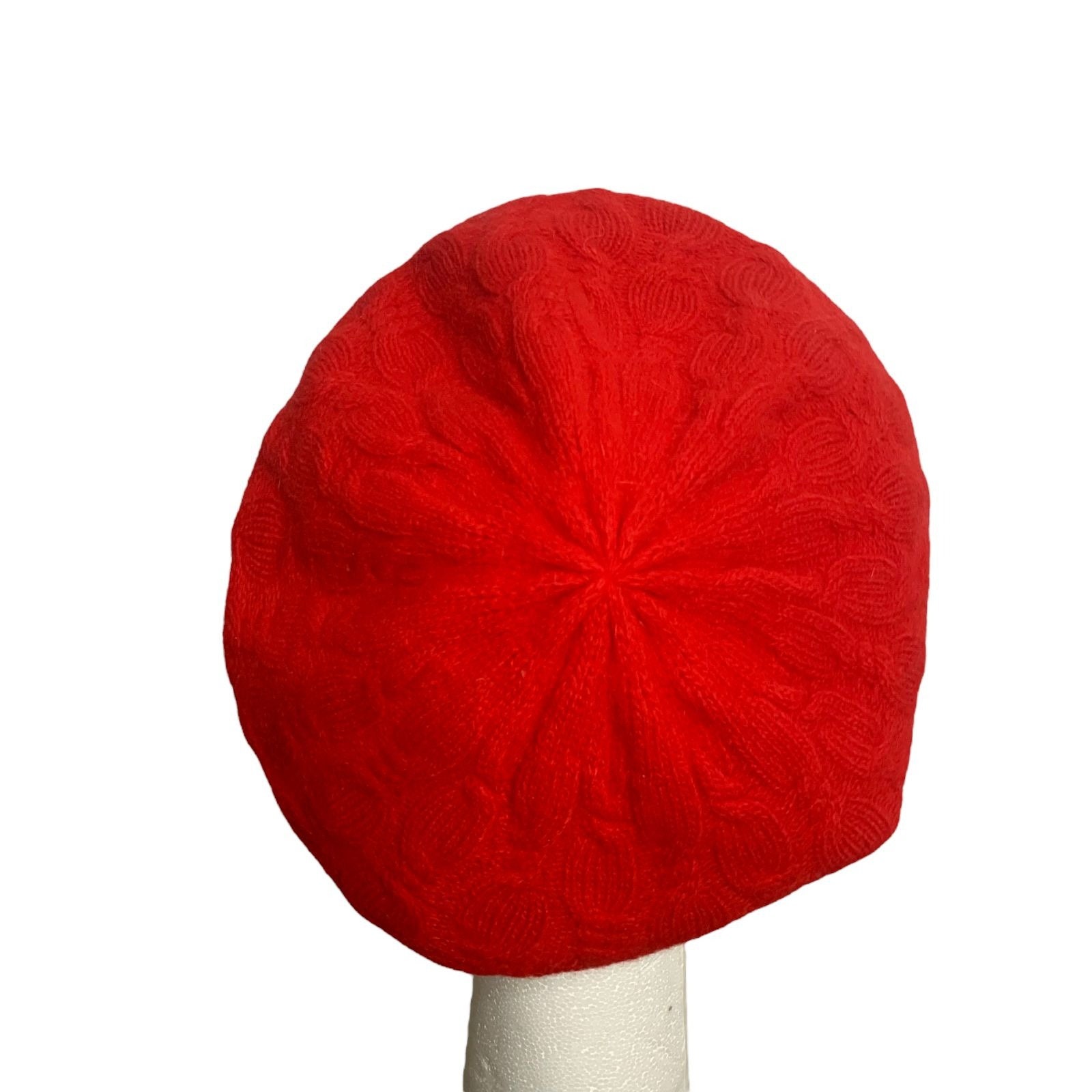 Vintage Carson Pirie Scott Beret Hat One Size Red Lambswool Angora Rabbit Knit Vintage Carson Pirie Scott Beret Hat One Size Red Lambswool  main image 2