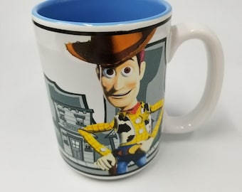 Vintage Disney Toy Story Pixar Woody Wild West Jail Mug Cup Coffee Tea