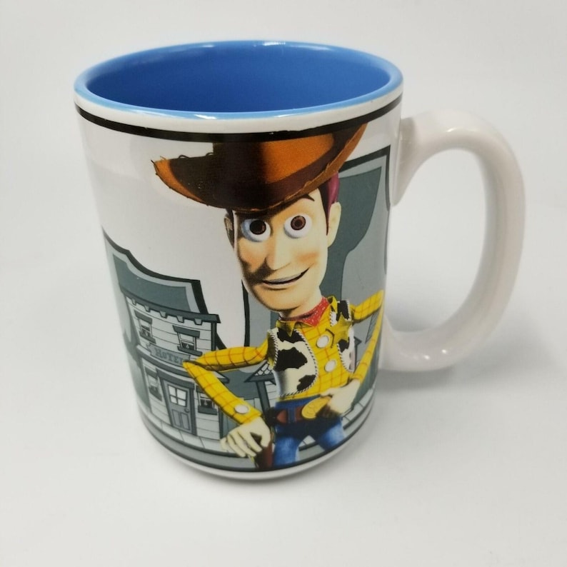 Vintage Disney Toy Story Pixar Woody Wild West Jail Mug Cup Coffee Tea