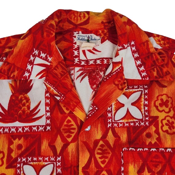 Vintage 70s Hukilau Fashions Hawaiian Shirt Mens … - image 2