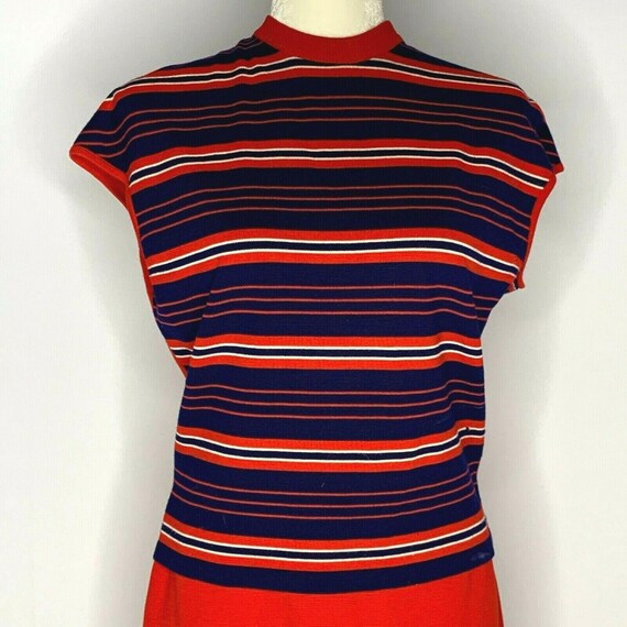 Vintage 60s Mod Dorce LeRoy Knitwear Set M Red Ja… - image 8