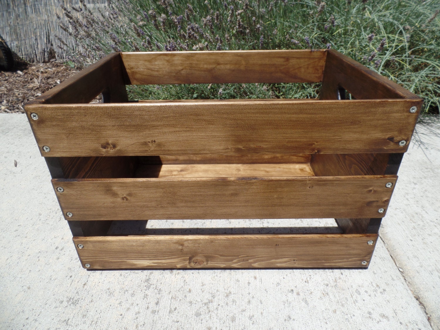 Hand Built Record LP Vinyl Crate Storage Solid Wood Walnut Etsy