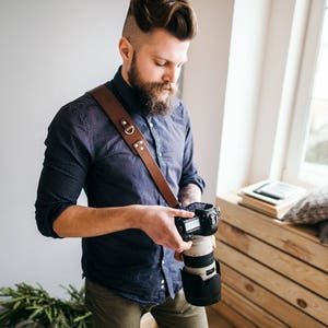 Leather Camera Strap, Shoulder Camera Strap, Camera Strap, Single Camera Harness, Camera Harness