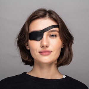 Leather unisex eye patch,  comfortable to wear every day.Adult Eye patch,Concave Eye patch,leather  eye patch hand made