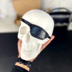 Parche de cuero para el ojo, parche para el ojo, parche para el ojo de hombre, parche para el ojo de mujer, parche para el ojo marrón, parche para el ojo delgado, parche para el ojo negro