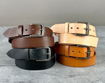 Ceinture en cuir, Ceinture en cuir pleine fleur décontractée faite main classique, Ceinture en cuir épaisse, Ceinture en cuir décontractée