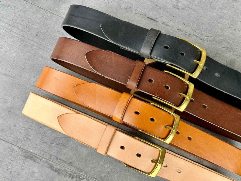 Ceinture pour hommes, ceinture en cuir, ceinture en cuir 100% FULL GRAIN décontractée classique, ceinture en cuir épais. Cadeau pour petit ami, Cadeau pour papa image 3