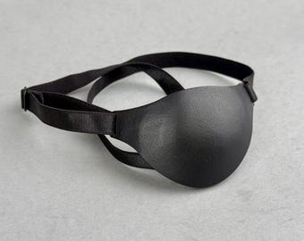 Leather Eye Patch – Handmade Adjustable Accessory for Men & Women not touching the eye