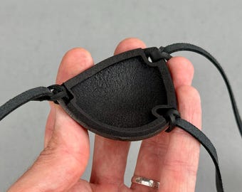 Leather Eye Patch, Man Eye Patch, Snakes Eye Patch, Black