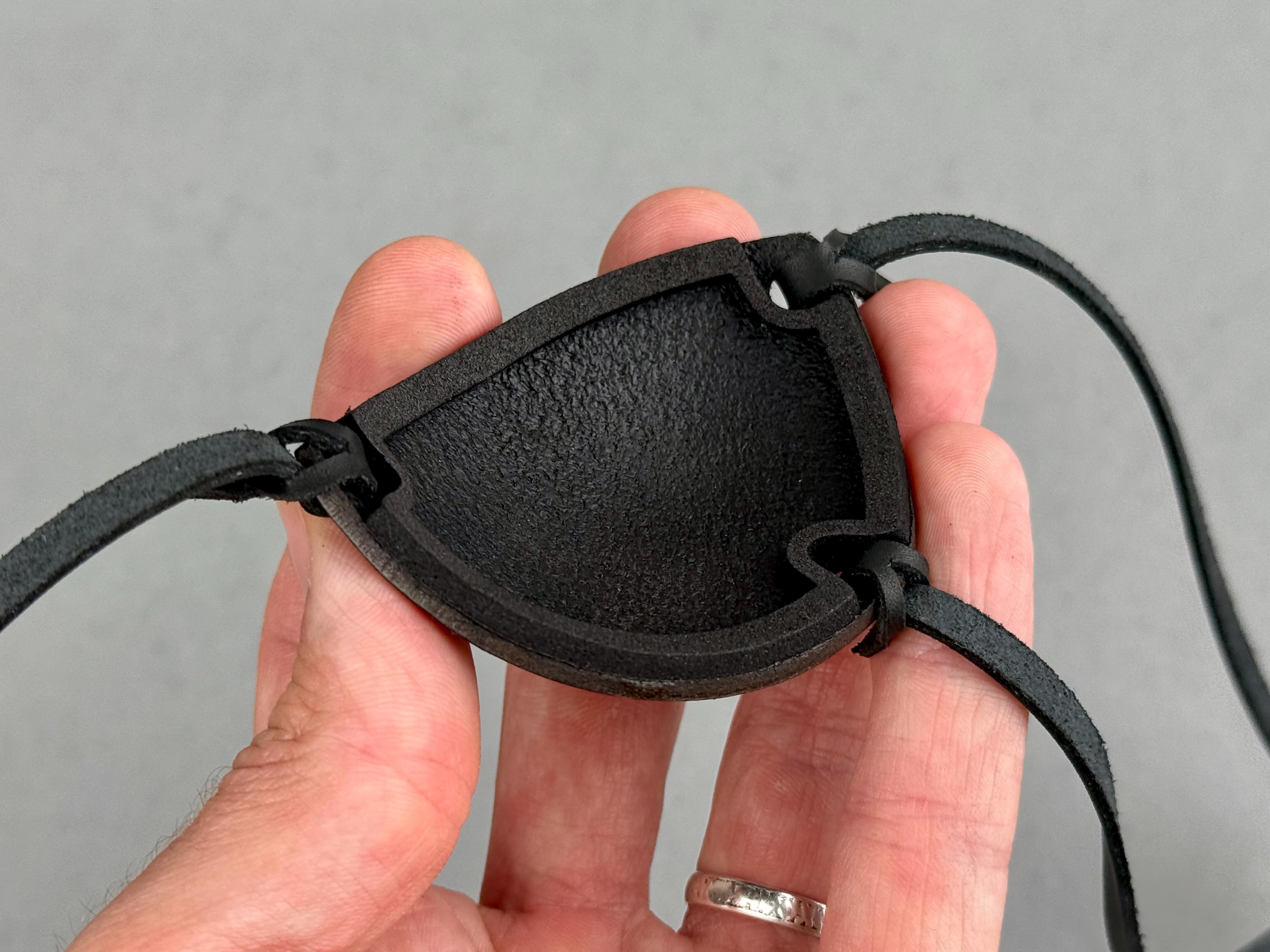 Leather Eye Patch, Man Eye Patch, Snakes Eye Patch, Black