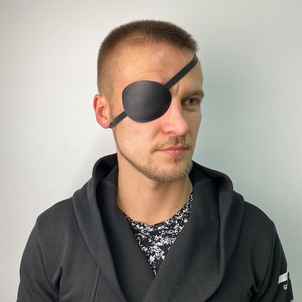 Leather Eye Patch, Eye Patch, Man Eye Patch, Woman Eye Patch, Brown Eye Patch, Slim Eye Patch, Eye patch, Medical Eye Patch