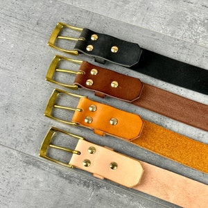 Ceinture pour hommes, ceinture en cuir, ceinture en cuir 100% FULL GRAIN décontractée classique, ceinture en cuir épais. Cadeau pour petit ami, Cadeau pour papa image 5