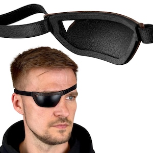 Parche de cuero para el ojo / Parche para el ojo / Parche para el ojo para hombre / Parche para el ojo para mujer / Parche para el ojo unisex / Parche delgado para el ojo / Parche médico para el ojo, augenklappe