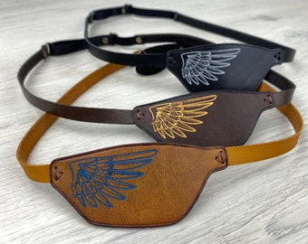 Leather Eye Patch, Eye Patch, Man Eye Patch, Woman Eye Patch, Brown Eye Patch, Slim Eye Patch, Eye patch,
