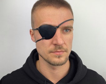 Eye Patch, Leather Eye Patch, Man Eye Patch, Snakes Eye Patch, Black Eye Patch