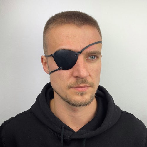 Eye Patch in Pelle Accessori Ottica e occhiali da sole Reale Funzionale fatto a mano e rifinito. 