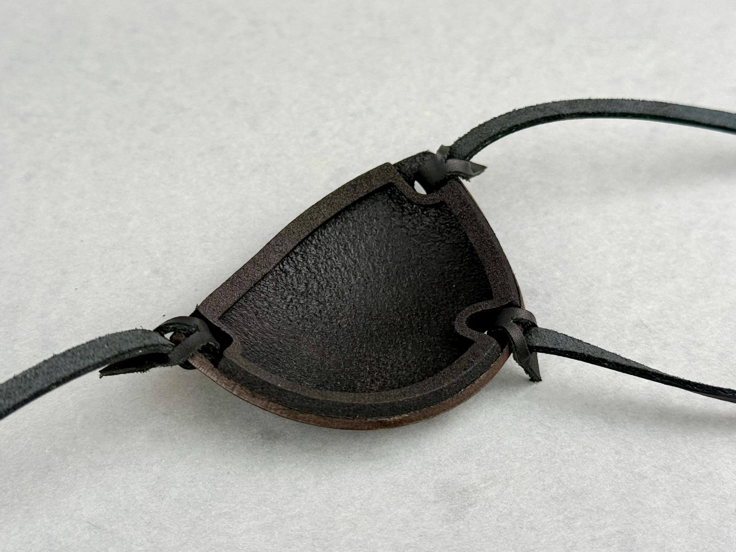 Black Eye Patch レザーバック Extra Convex - Classic Leather Eye Patch - Black - Etsy