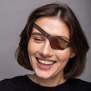 Leather Eye Patch, Eye Patch, Man Eye Patch, Woman Eye Patch, Brown Eye Patch, Slim Eye Patch, Eye patch