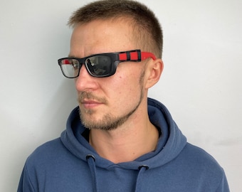 Parche de ojo de cuero, parche de ojo, parche de ojo de hombre, parche de ojo de mujer, parche de ojo marrón, parche de ojo delgado, camino de ojo