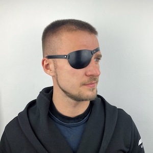 Leather Eye Patch, Eye Patch, Man Eye Patch, Woman Eye Patch, Brown Eye Patch, Slim Eye Patch, Eye patch, Medical Eye Patch