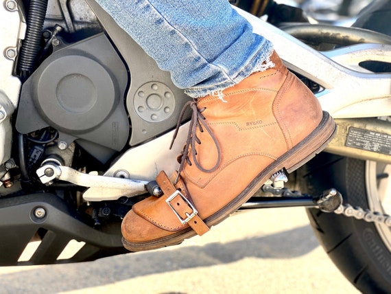1PC ,Gear Shifter Accessoires pour chaussures Bottes de moto Protector  (Brun)
