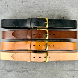 Ceinture pour hommes, ceinture en cuir, ceinture en cuir 100% FULL GRAIN décontractée classique, ceinture en cuir épais. Cadeau pour petit ami, Cadeau pour papa image 4