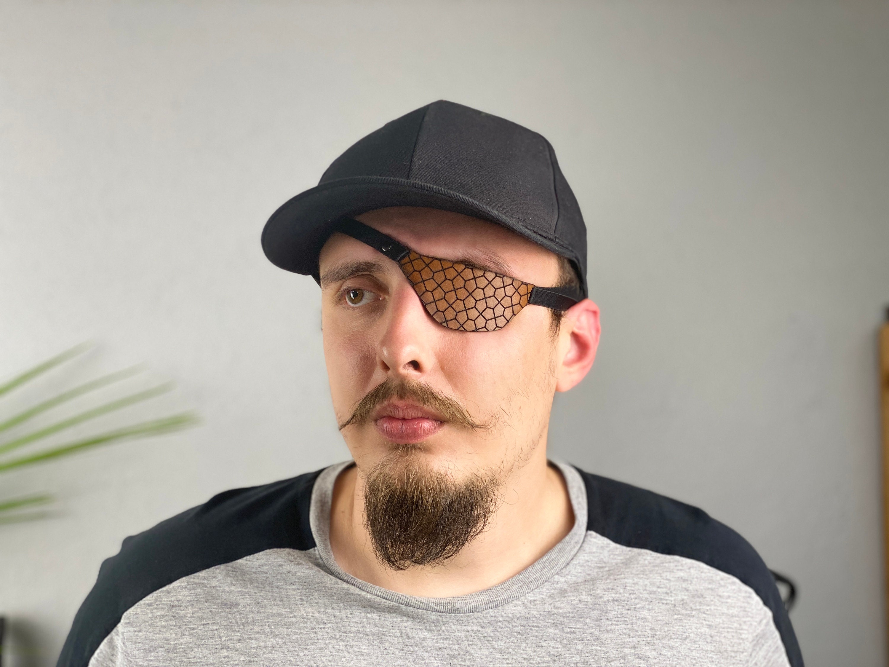 Leather Eye Patch With Pattern Eyepatch Man Eye Patch Woman Etsy