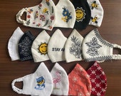 Set of 5 pcs Anti Corona Club Face Mask Beautifully Handcrafted Cotton Face Mask, Washable Face Masks, Reusable Adult Face Masks