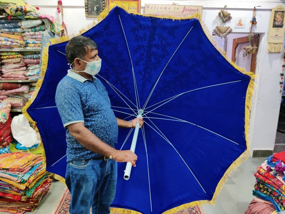 Outdoor Umbrella Unique Emroidery Garden Umbrella Etsy